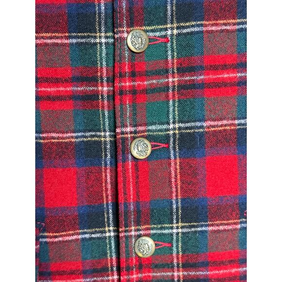 Vintage Pendleton Men's Red Plaid Tartan Wool Christmas Winter Preppy SteamPunk - Picture 6 of 10